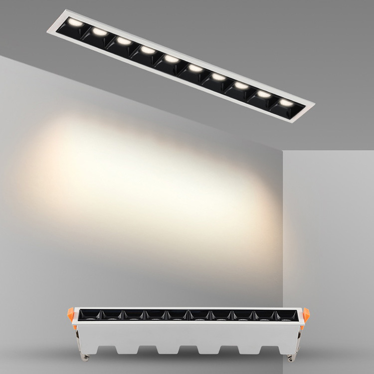 10W 20W 30W COB LED Linear Recessed Ceiling Light Spotlight