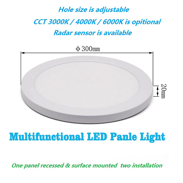 Hole Size Adjustable Panel Light