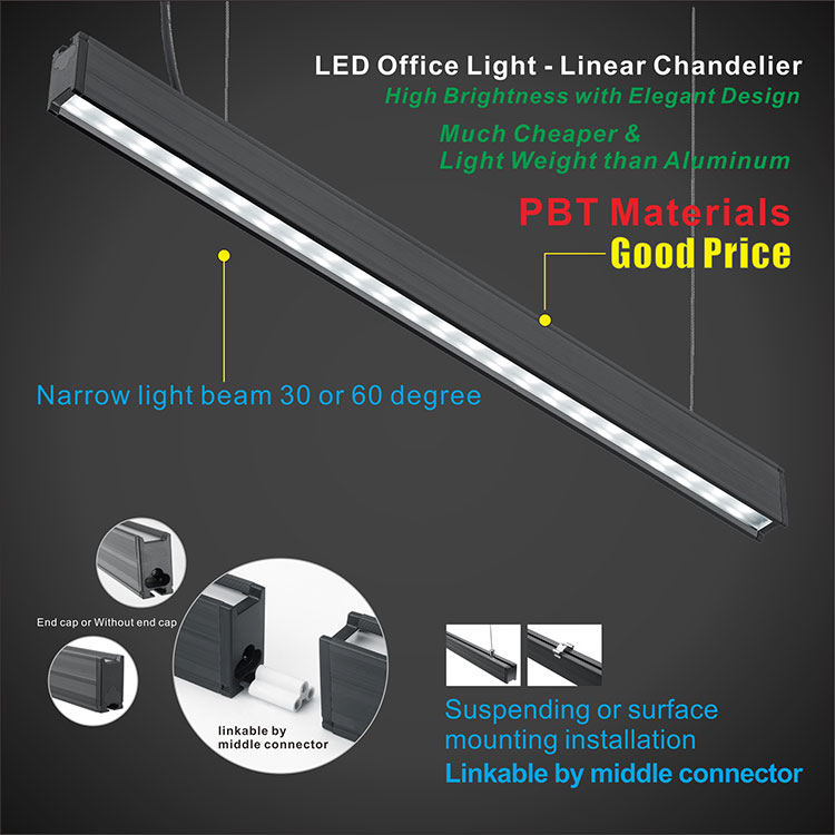 LED Office Light Linear Chandelier