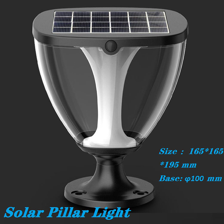 Outdoor Garden Solar Pillar Light