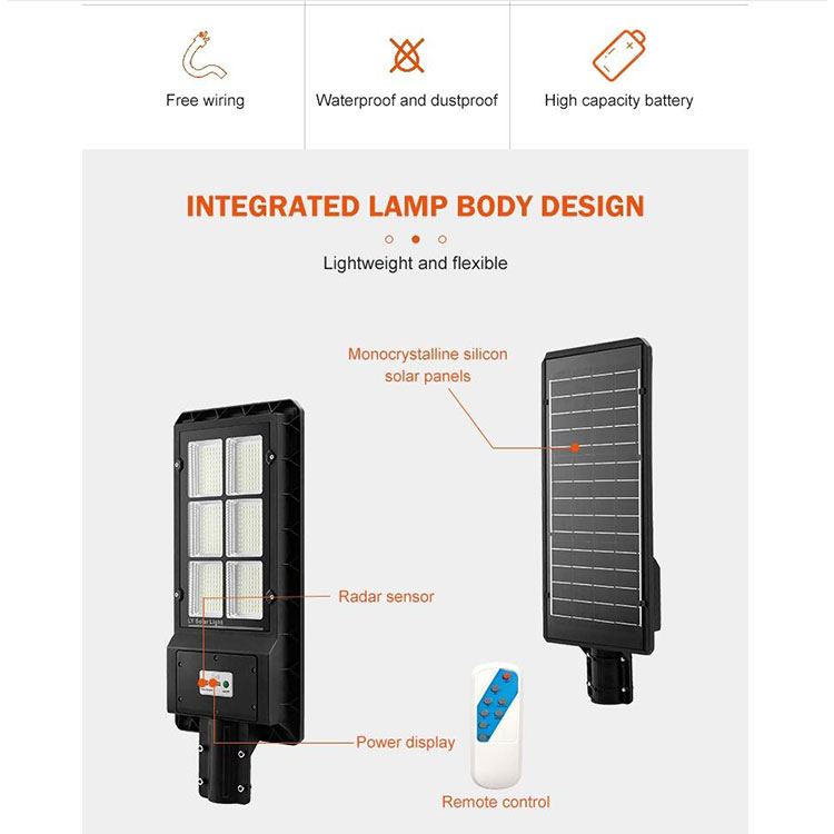 180W All-in-One Solar Street Light