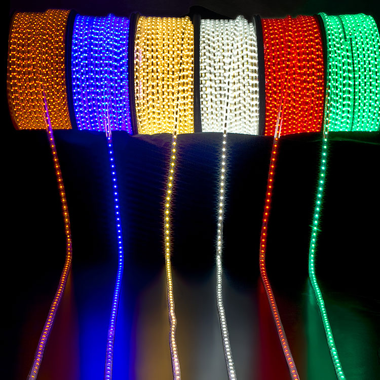 6000K Double Row Super-Adhesive LED Lights Full Set High Voltage LED Rope Lights