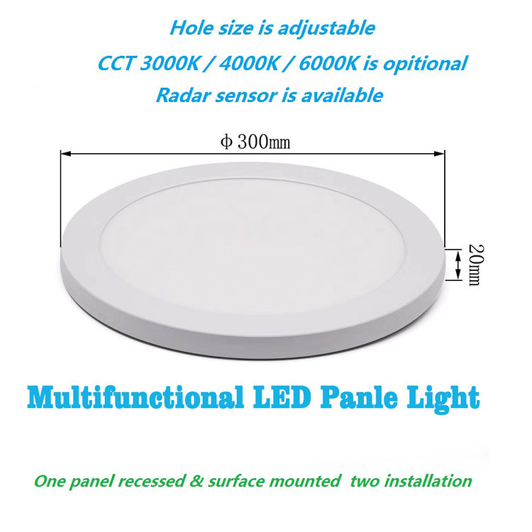 Multifunctional CCT Radar Sensor Panel light